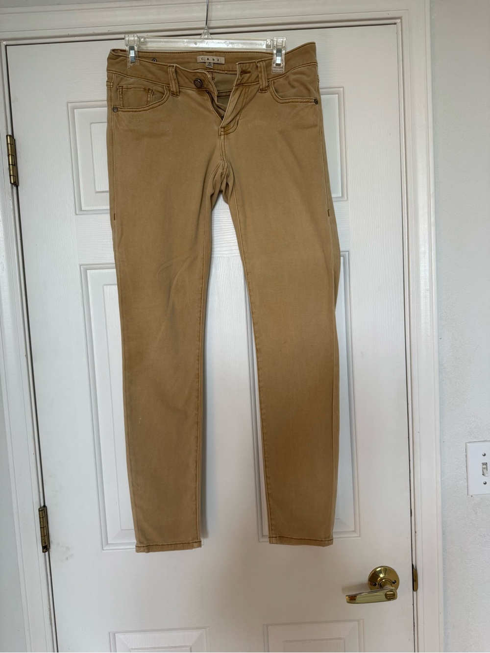 CAbi Women's Skinny Jeans in Camel/Tan
